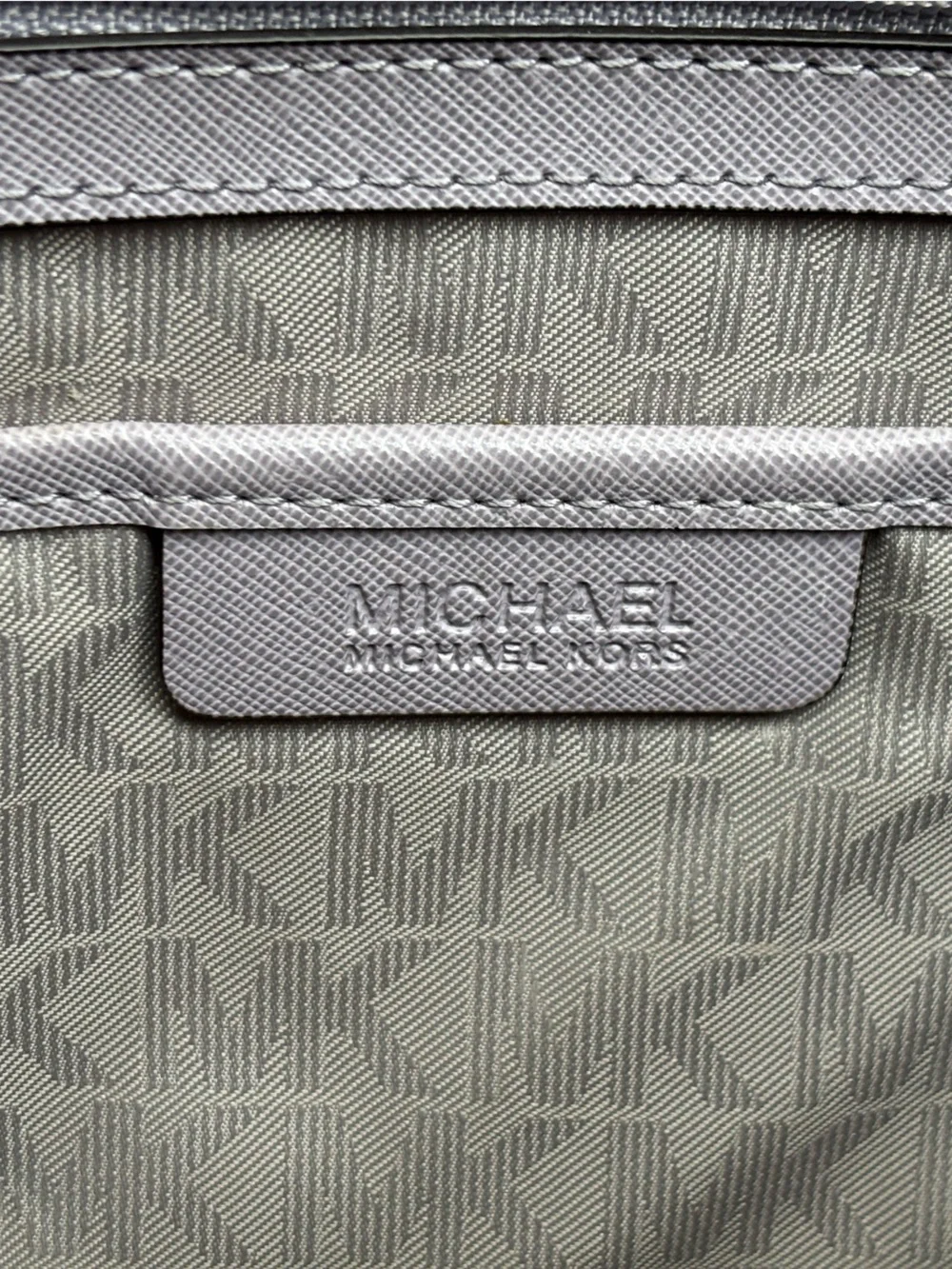 MICHAEL Michael Kors Gray/light purple Logo Tote Bag